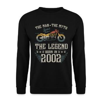 L'homme Le Mythe La Légende Né En 2002 Cadeau - Sweat-shirt Unisexe - noir - Devant - Alina (178cm) & Michal (187cm)