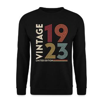 Original 1923 Vintage Vintage Anniversaire Rétro - Sweat-shirt Unisexe - noir - Devant - Alina (178cm) & Michal (187cm)