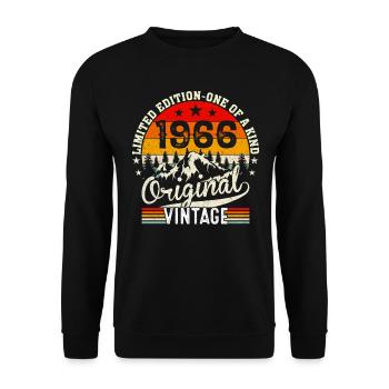 1966 Original vintage - Unisex Sweatshirt - black - Front - Alina (178cm) & Michal (187cm)