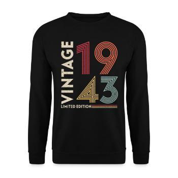Millésime 1943 Edition limitée - Sweat-shirt Unisexe - noir - Devant - Alina (178cm) & Michal (187cm)