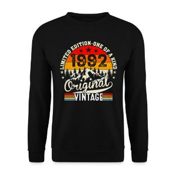 Millésime original 1992 - Sweat-shirt Unisexe - noir - Devant - Alina (178cm) & Michal (187cm)