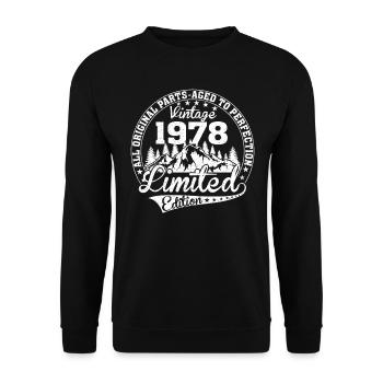 Millésime 1978 Toutes les pièces originales cadeau rétro - Sweat-shirt Unisexe - noir - Devant - Alina (178cm) & Michal (187cm)