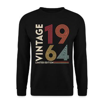Millésime 1964 Original - Sweat-shirt Unisexe - noir - Devant - Alina (178cm) & Michal (187cm)