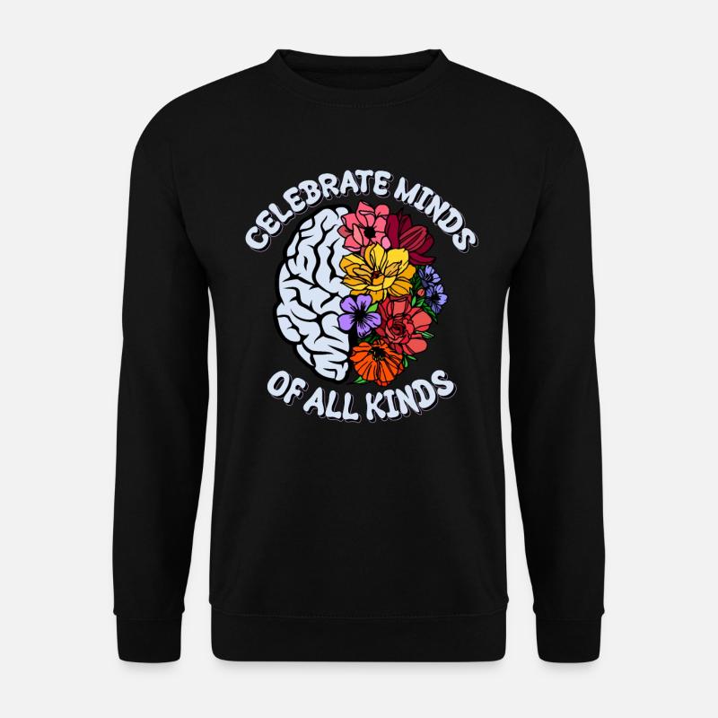 Feiern Sie Köpfe aller Art Neurodiversität Autismus - Unisex Pullover - Schwarz