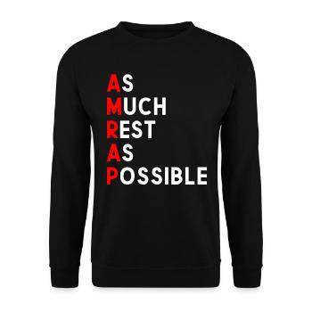 Autant de repos que possible AMRAP drôle - Sweat-shirt Unisexe - noir - Devant - Alina (178cm) & Michal (187cm)
