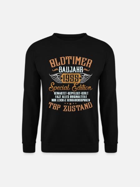 Oldtimer 1955 Baujahr – Vintage Retro Geburtstag - Unisex Pullover - Schwarz