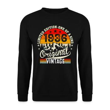Anniversaire Millésime millésime 1936 - Légende - Sweat-shirt Unisexe - noir - Devant - Alina (178cm) & Michal (187cm)