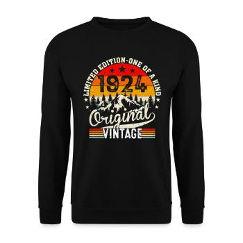Legendary since 1924 all original parts - Unisex Sweatshirt - black - Front - Alina (178cm) & Michal (187cm)