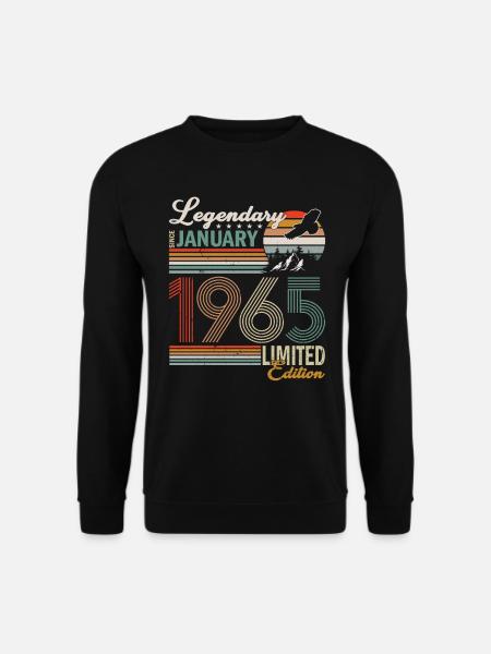 Legendär Seit Januar 1965 - Unisex Pullover - Schwarz