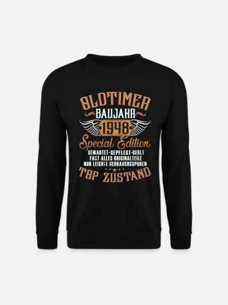 Oldtimer 1948 - Retro Geschenk 75. Geburtstag - Unisex Pullover - Schwarz