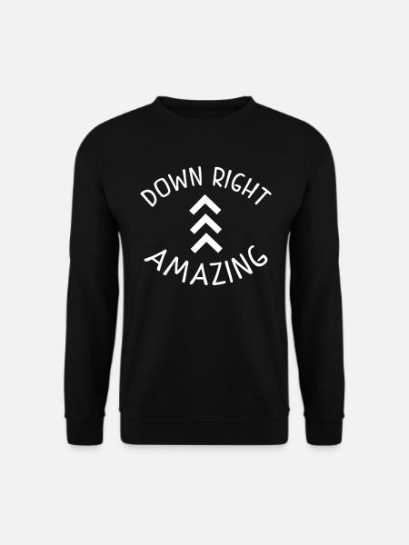 Down Right Amazing Shirt Down Syndrome Shirts Awar - Unisex Pullover - Schwarz