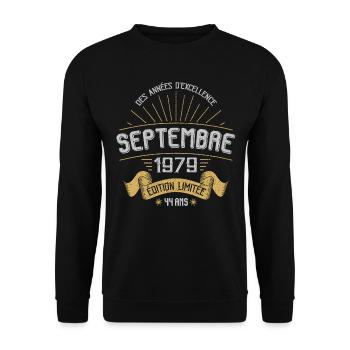 Princesses nées en septembre 1979 - Sweat-shirt Unisexe - noir - Devant - Alina (178cm) & Michal (187cm)