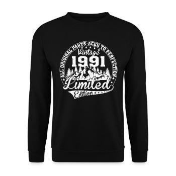 ORIGINAL 1991 NÉ 31E ANNIVERSAIRE - Sweat-shirt Unisexe - noir - Devant - Alina (178cm) & Michal (187cm)