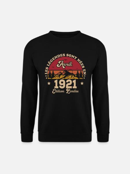 AVRIL 1921 - Sweat-shirt Unisexe - noir