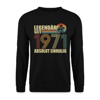 Legendary since 1971 - Unisex Sweatshirt - black - Front - Alina (178cm) & Michal (187cm)