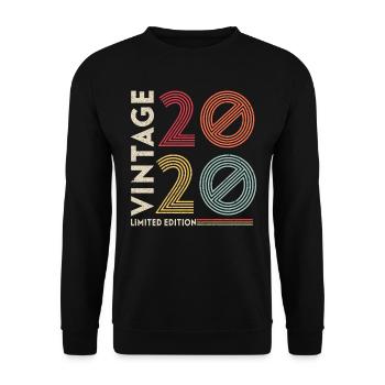 Vintage Rétro Cadeau d’anniversaire 2020 Vintage - Sweat-shirt Unisexe - noir - Devant - Alina (178cm) & Michal (187cm)