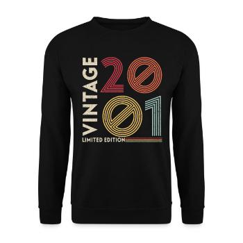 20ème anniversaire Millésime 2001 Légendaire depuis 2001 - Sweat-shirt Unisexe - noir - Devant - Alina (178cm) & Michal (187cm)