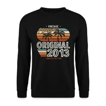 10 ans : Vintage Classic 2013 10ème Anniversaire - Sweat-shirt Unisexe - noir - Devant - Alina (178cm) & Michal (187cm)