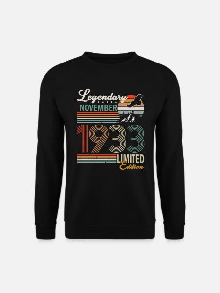 November 1933 Birthday Husband - Unisex Sweatshirt - black
