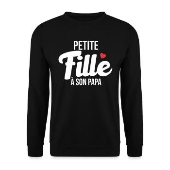 Petite Fille à Son Papa - Sweat-shirt Unisexe - noir - Devant - Alina (178cm) & Michal (187cm)