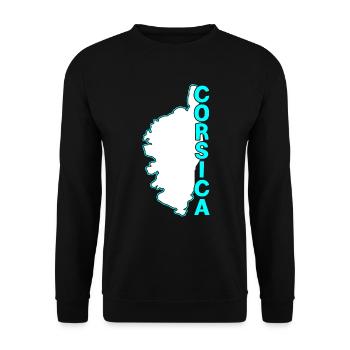 Wappen von Korsika - Unisex Pullover - Schwarz - Vorne - Alina (178cm) & Michal (187cm)