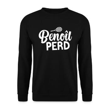 Benoit Perd - Sweat-shirt Unisexe - noir - Devant - Alina (178cm) & Michal (187cm)
