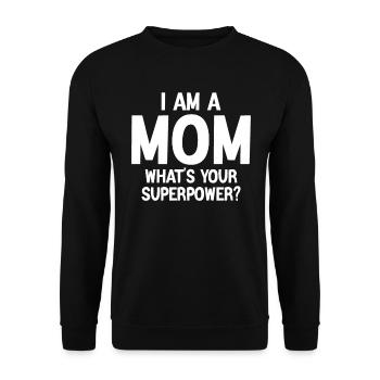 Ich bin Mutter - Unisex Pullover - Schwarz - Vorne - Alina (178cm) & Michal (187cm)