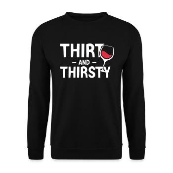 30th anniversary for wine lovers - Unisex Sweatshirt - black - Front - Alina (178cm) & Michal (187cm)