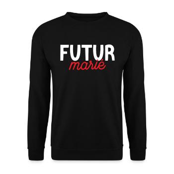 Futur marié - Sweat-shirt Unisexe - noir - Devant - Alina (178cm) & Michal (187cm)