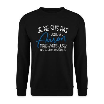 Accro à l'aviron - Sweat-shirt Unisexe - noir - Devant - Alina (178cm) & Michal (187cm)