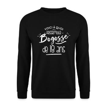 Bogosse De 18 Ans - Regardez Sa Beauté ! - Sweat-shirt Unisexe - noir - Devant - Alina (178cm) & Michal (187cm)