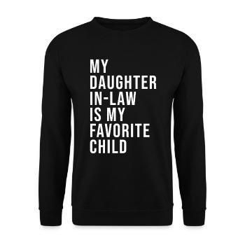 Daughter-in-law favorite, Mother-in-law's Day - Unisex Sweatshirt - black - Front - Alina (178cm) & Michal (187cm)