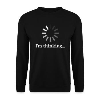 I think... - Unisex Sweatshirt - black - Front - Alina (178cm) & Michal (187cm)