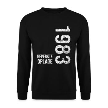 Limited edition made in 1983 - Unisex Sweatshirt - black - Front - Alina (178cm) & Michal (187cm)