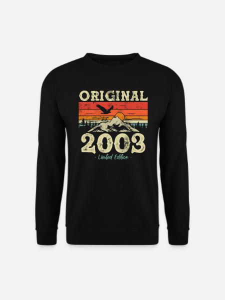 Cadeau Anniversaire Rétro 2003 - Sweat-shirt Unisexe - noir