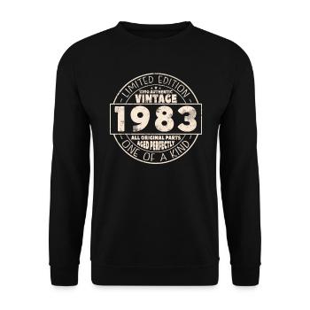 Vintage Anniversary 1983 - Unisex Sweatshirt - black - Front - Alina (178cm) & Michal (187cm)