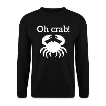 Oh Krabbe - Unisex Pullover - Schwarz - Vorne - Alina (178cm) & Michal (187cm)