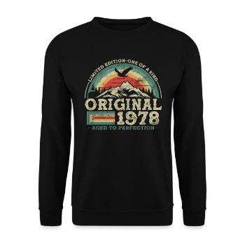 Uniek Millésime 1978 - Sweat-shirt Unisexe - noir - Devant - Alina (178cm) & Michal (187cm)