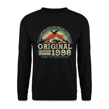 Beperkte Oplage Uniek 1998 Verfijnd Tot Perfectie - Unisex Pullover - Schwarz - Vorne - Alina (178cm) & Michal (187cm)