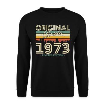 Vintage Anniversary 1973 Limited Edition - Unisex Sweatshirt - black - Front - Alina (178cm) & Michal (187cm)