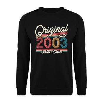 Vintage Retro 2003 Birthday Gift - Unisex Sweatshirt - black - Front - Alina (178cm) & Michal (187cm)