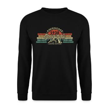 Birthday present 1938 - Unisex Sweatshirt - black - Front - Alina (178cm) & Michal (187cm)