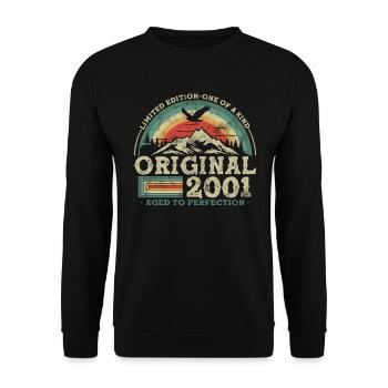 Original seit 2001, limitierte Auflage - Unisex Pullover - Schwarz - Vorne - Alina (178cm) & Michal (187cm)
