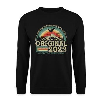Original seit 2023 limitierte Auflage - Unisex Pullover - Schwarz - Vorne - Alina (178cm) & Michal (187cm)