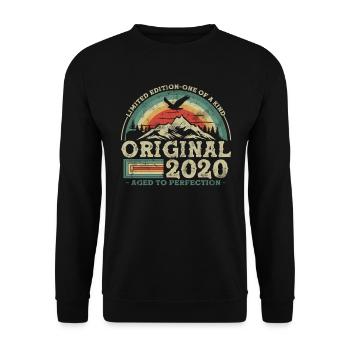 Original seit 2020 Limitierte Edition - Unisex Pullover - Schwarz - Vorne - Alina (178cm) & Michal (187cm)