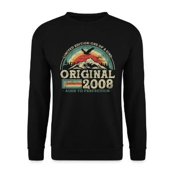 Original seit 2008 Limited Edition - Unisex Pullover - Schwarz - Vorne - Alina (178cm) & Michal (187cm)