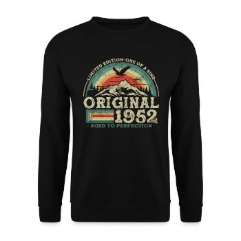 Original seit 1952 Limitierte Auflage - Unisex Pullover - Schwarz - Vorne - Alina (178cm) & Michal (187cm)