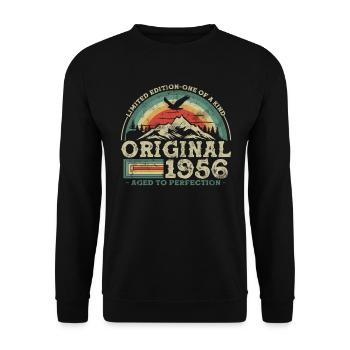Original seit 1956 Limited Edition - Unisex Pullover - Schwarz - Vorne - Alina (178cm) & Michal (187cm)