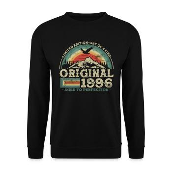 Original seit 1996 Limited Edition - Unisex Pullover - Schwarz - Vorne - Alina (178cm) & Michal (187cm)