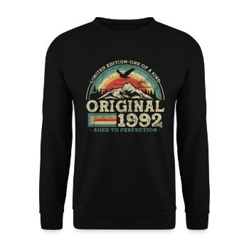 Original since 1992 Limited Edition - Unisex Sweatshirt - black - Front - Alina (178cm) & Michal (187cm)